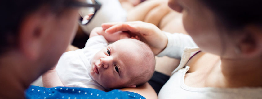 Dad and Mom with newborn